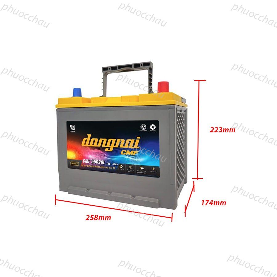 Ắc Quy Dong Nai CMF 55D26L (12V60Ah)