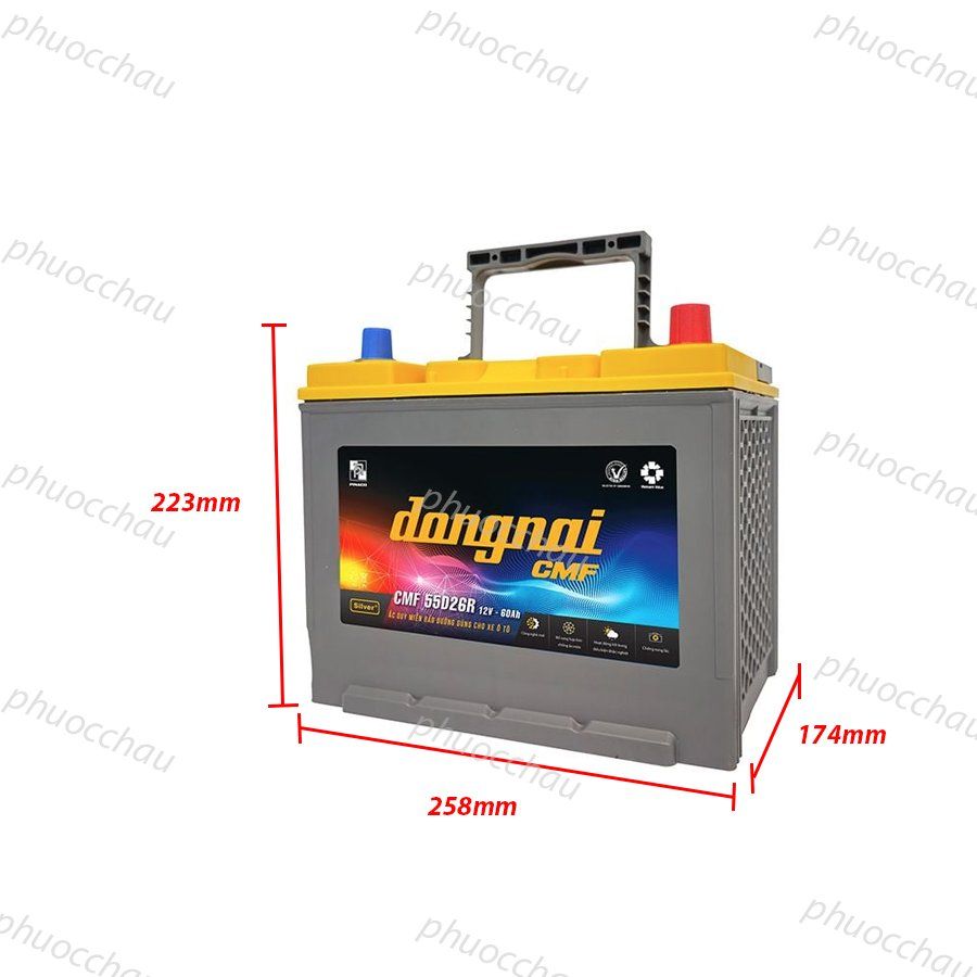 Ắc Quy Dong Nai CMF 55D26R (12V60Ah)