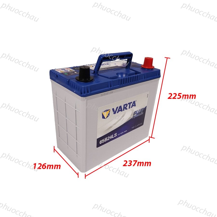 Ắc quy Varta 65B24LS chính hãng - bình thay cho VinFast Limo Green