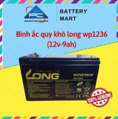 Bình ắc quy khô long 12v-9ah wp1236w dùng cho ups, lưu điện cửa cuốn, lưu điện máy tính, loa kéo
