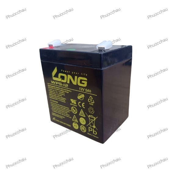 Ắc Quy Long 12V-5Ah WP5-12 - Chuyên Dùng Cho Nguồn Dự Phòng (UPS, Inverter, ...)
