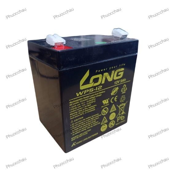 Ắc Quy Long 12V-5Ah WP5-12 - Chuyên Dùng Cho Nguồn Dự Phòng (UPS, Inverter, ...)