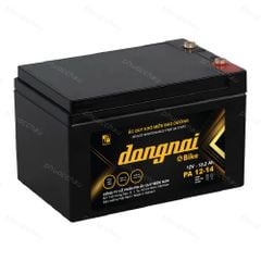 Ắc quy Dongnai PA 12-14 nhìn từ trên xuống — 2 đầu cực