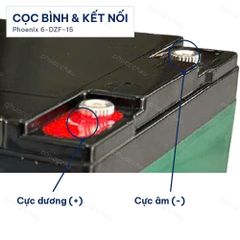 Cọc bình và cách đấu nối ắc quy Phoenix 6-DZF-15