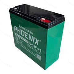 Góc nghiêng ắc quy Phoenix 6-DZF-25 12V 25Ah cho xe đạp điện, xe máy điện