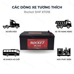 Các dòng xe tương thích ắc quy Rocket 67018: xe đầu kéo HOWO, Shacman, Dongfeng, JAC