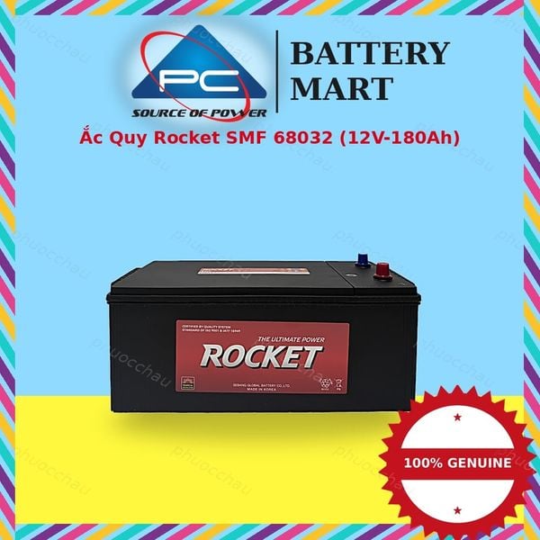 Ắc quy Rocket SMF 68032 chính hãng tại BatteryMart Phước Châu