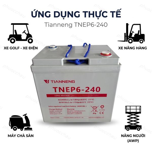 Ắc quy Thiên Năng TNEP6-240 chính hãng tại BatteryMart Phước Châu