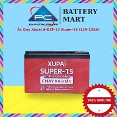 Ắc quy Xupai 6-DZF-12 Super-15 12V 12Ah — BatteryMart Ắc Quy Phước Châu