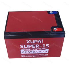Góc nghiêng ắc quy Xupai 6-DZF-12 Super-15 dùng cho xe đạp điện, xe máy điện