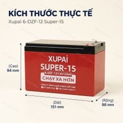 Ắc Quy Xupai 6-DZF-12 Super-15 (12V 12Ah)