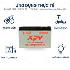 Ứng dụng ắc quy Xupai 6-DZF-13 XPV-13: xe đạp điện, xe máy điện, xe điện dân dụng