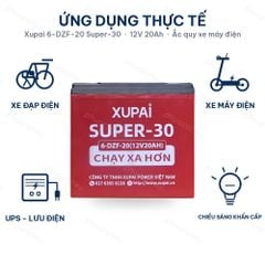 Ứng dụng ắc quy Xupai 6-DZF-20 Super-30: xe máy điện, xe đạp điện, xe điện dân dụng