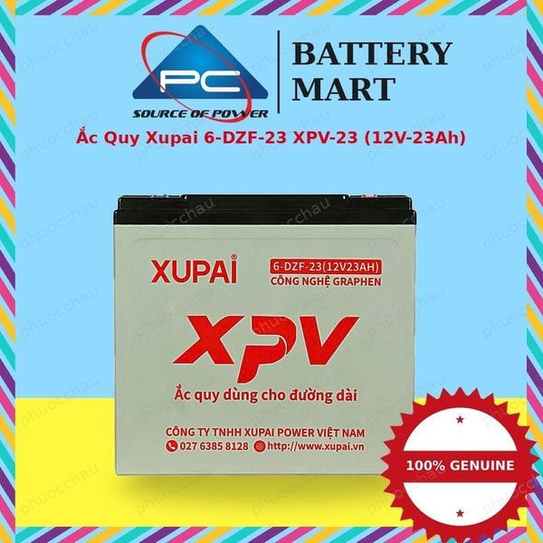 Ắc quy Xupai 6-DZF-23 XPV-23 12V 23Ah — BatteryMart Ắc Quy Phước Châu