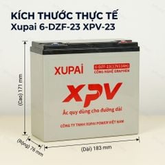 Ắc Quy Xupai 6-DZF-23 XPV-23 (12V 23Ah)