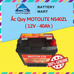 Bình Ắc Quy MOTOLITE NS40ZL 12V-40Ah