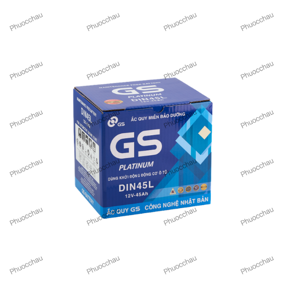 Bình Ắc Quy GS MF DIN45L cho xe Toyota Corolla Altis, Corolla Cross, Innova E