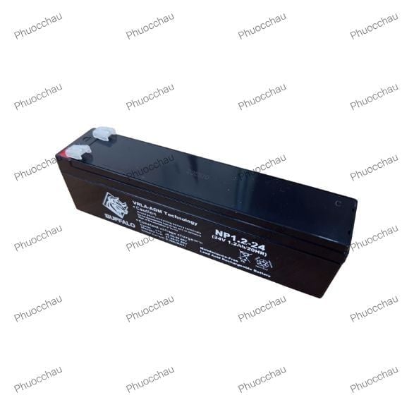 Bình ắc quy Buffalo NP1.2-24 chuyên dụng cho các hệ thống báo cháy, thiết bị điện tử, viễn thông và hệ thống an ninh