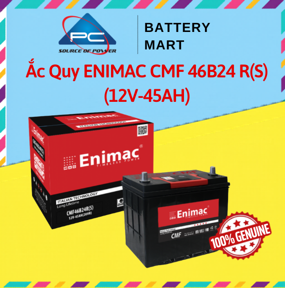 Bình Ắc Quy ENIMAC CMF 46B24 L/R(S)/L(S) (12V-45AH)