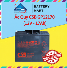 Ắc Quy CSB GP12170 12V 17Ah, Chuyên Dùng Cho Lưu Điện, hệ thống camera an ninh và bộ nguồn năng lượng mặt trời