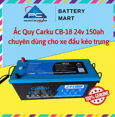 Ắc Quy Lithium LFP Carku CB-18 24V 150AH Dùng Cho Xe Tải Howo, Sinotruck, Ắc Quy Cho Xe Đầu Kéo Trung Quốc