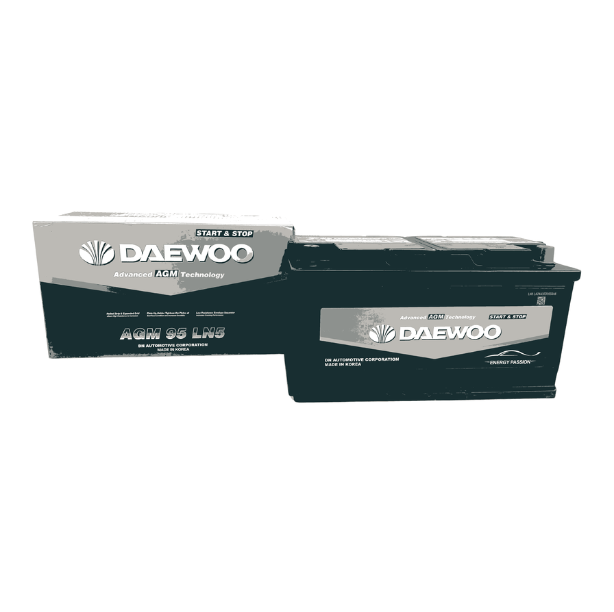 Ắc quy Daewoo AGM 95 LN5 chính hãng - bình AGM cho Porsche Boxster