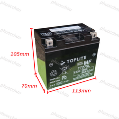Ắc quy Toplite TTZ7SL  12V 6AH, dùng cho Air blade, Click, Vision, SH Mode, PCX, Janus