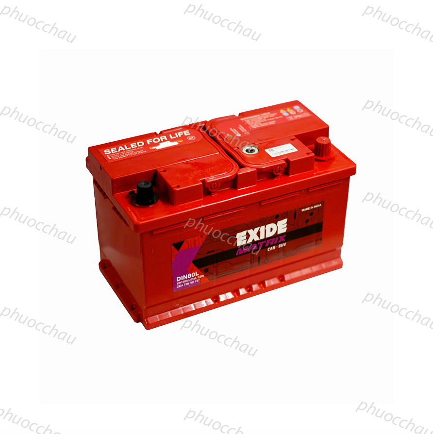 Bình Ắc Quy EXIDE DIN80L 12V-80Ah