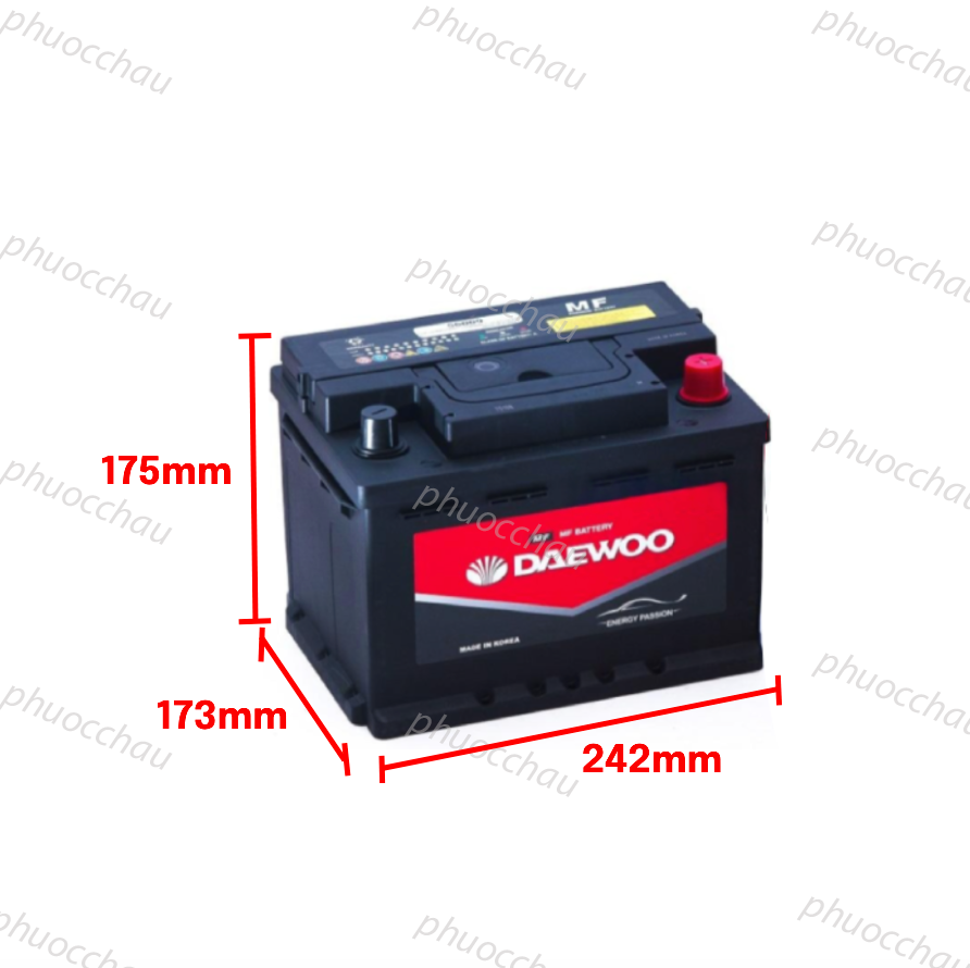 Ắc Quy Daewoo DIN 56009 12V 60AH
