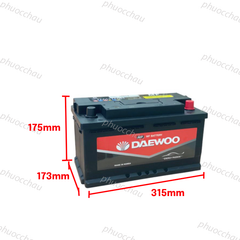 Ắc Quy Daewoo DIN 58014 12V 80AH