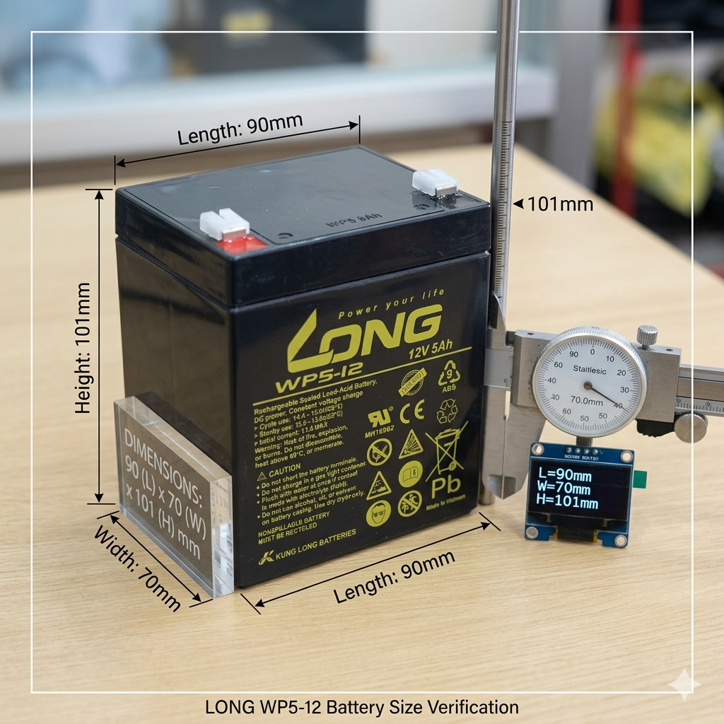 Ắc Quy Long 12V-5Ah WP5-12 - Chuyên Dùng Cho Nguồn Dự Phòng (UPS, Inverter, ...)