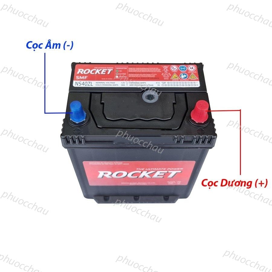 Ắc Quy ROCKET SMF NS40ZL/ZLS (12V-35Ah)