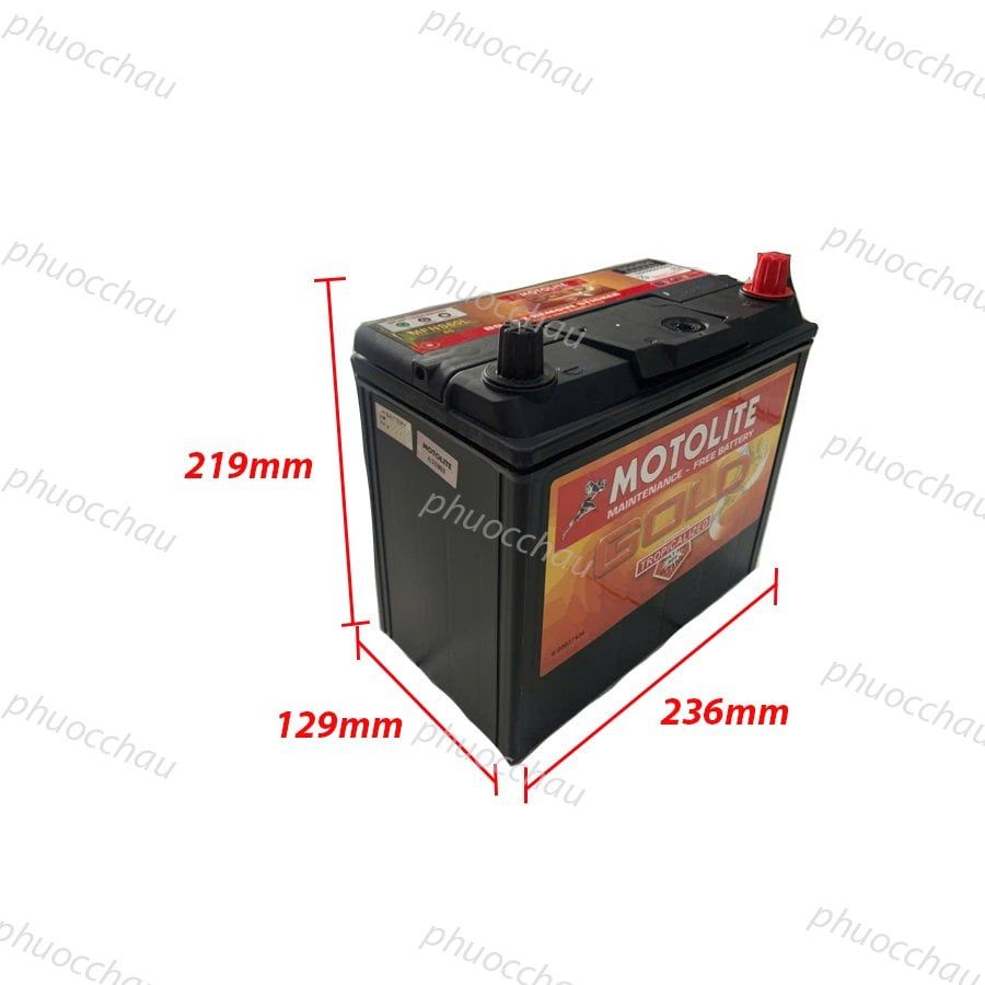 Bình Ắc Quy MOTOLITE NS60L/LS 12V-45Ah