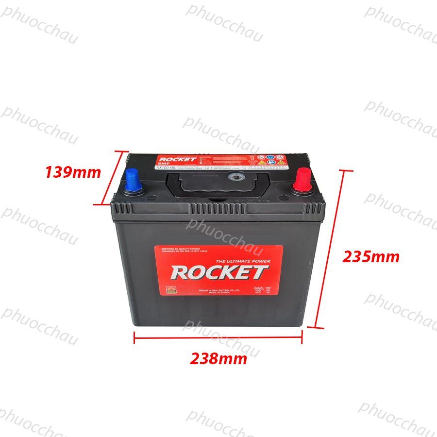 Ắc Quy ROCKET SMF NX100-S6L (12V-45Ah)