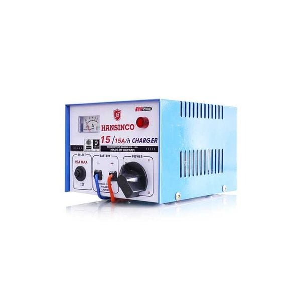 Máy Sạc Ắc Quy HANSINCO Tăng Giảm 15A (12V, Dây Nhôm, Dây Đồng)