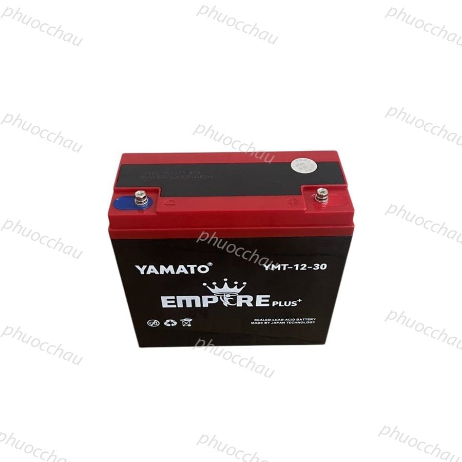 Ắc Quy Xe Máy Điện YAMATO 6-FM-30 12V-30AH, acquy dùng cho Loa Kéo, Năng Lượng Mặt Trời