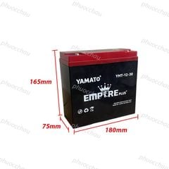 Ắc Quy Xe Máy Điện YAMATO 6-FM-30 12V-30AH, acquy dùng cho Loa Kéo, Năng Lượng Mặt Trời