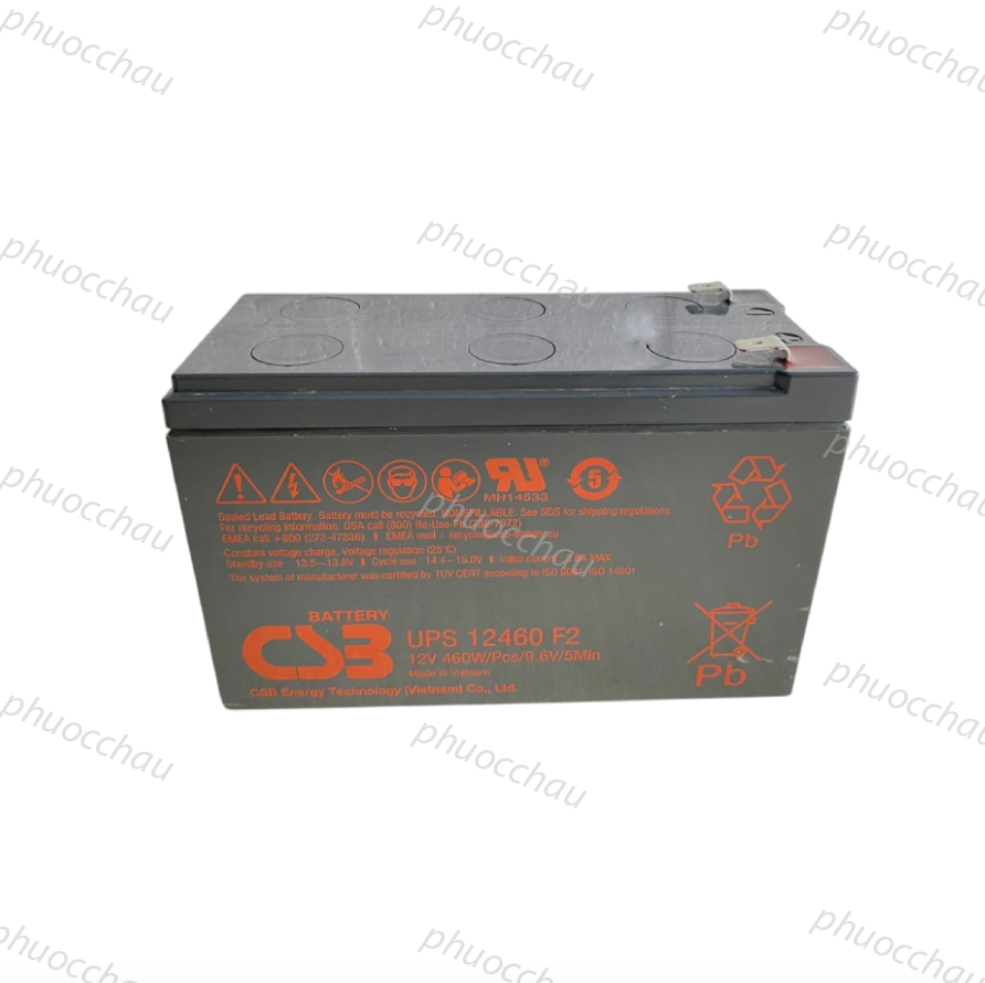 Ắc Quy CSB UPS12460F2 12V 9Ah, Chuyên Dùng Cho Lưu Điện