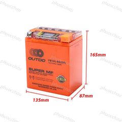 Bình ắc quy xe moto OUTDO YB14L-BS (DS) 12V-14AH, dùng cho xe Royal Enfield, Harley-Davidson, Ducati