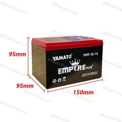Ắc Quy Xe Đạp Điện YAMATO YMT-12-15 12V-15AH, acquy dùng cho Loa Kéo, Năng Lượng Mặt Trời