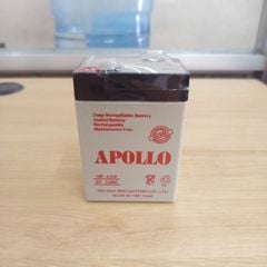 Ắc Quy Apollo NP4-6 6V-4AH, Bình ắc quy khô 6V cho xe điện trẻ em ,đèn khẩn cấp, quạt sạc