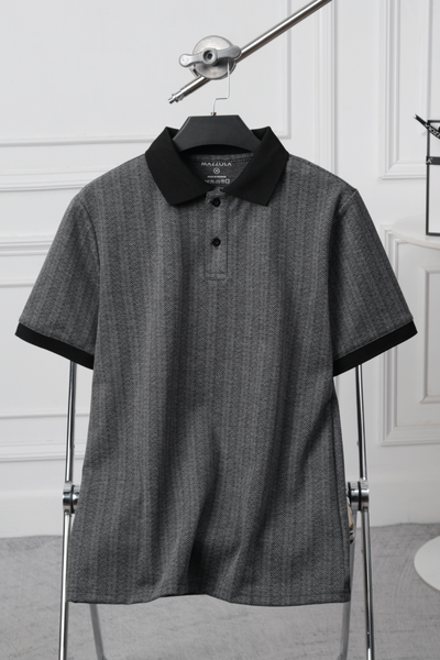 ÁO THUN POLO DỆT XÁM ĐẬM - VH003887