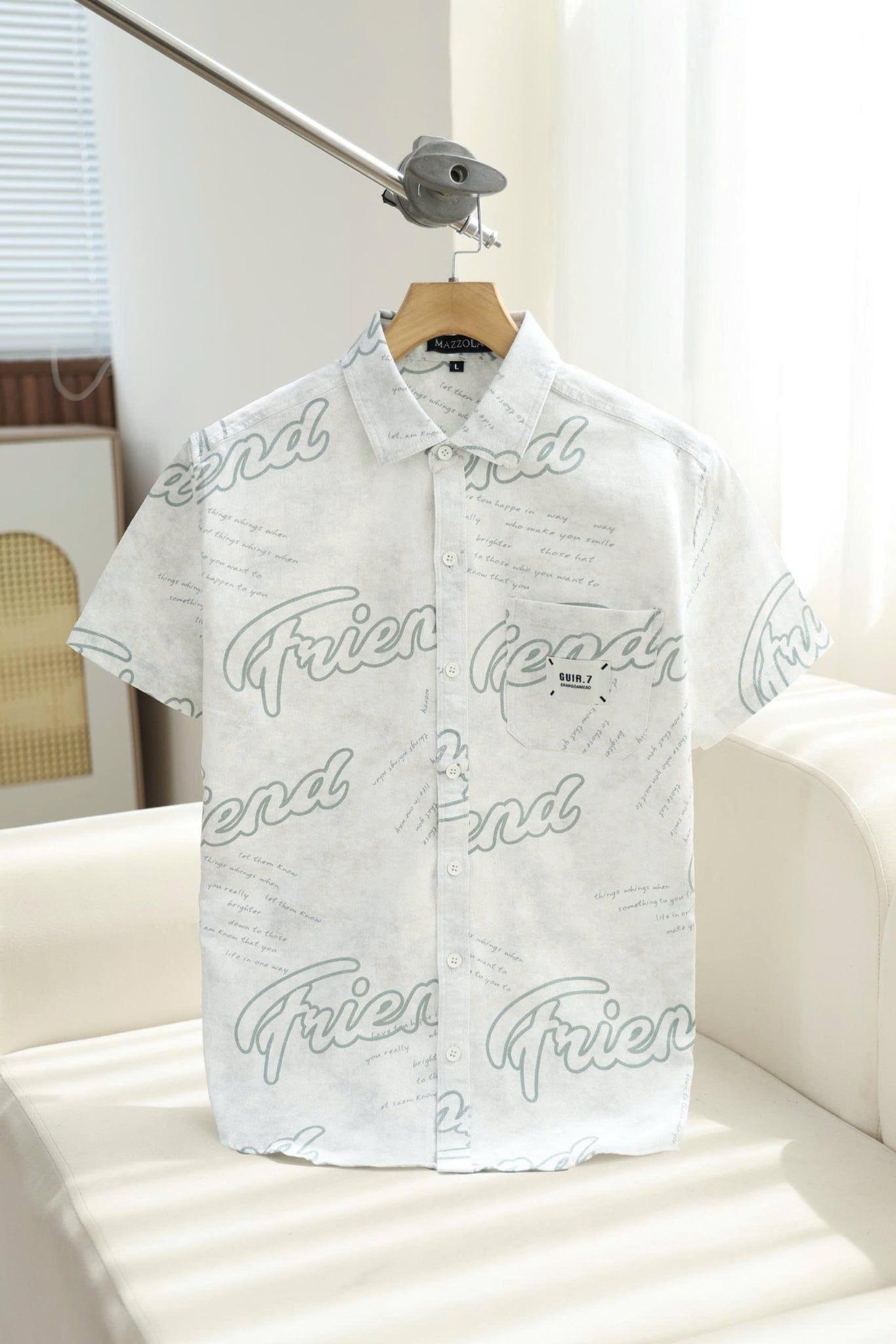 ÁO SƠ MI NAM TAY NGẮN LINEN - T003723