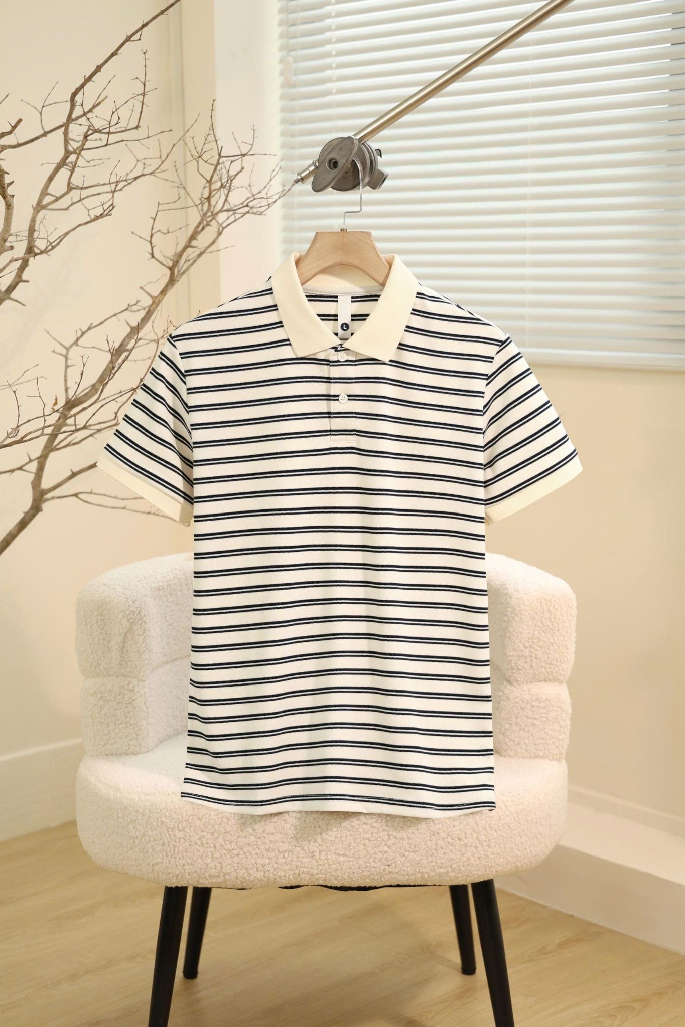 ÁO THUN POLO SỌC TRẮNG - P004341
