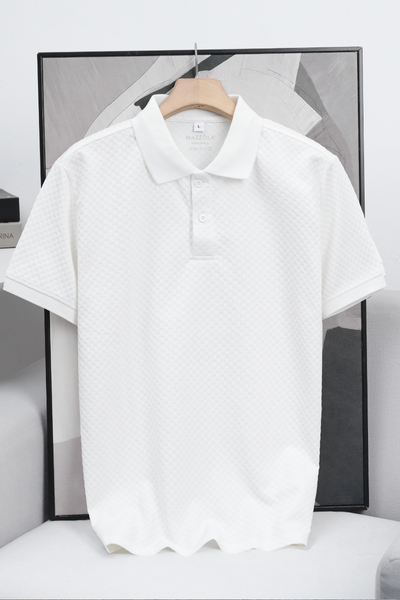 ÁO THUN POLO DỆT TRẮNG - VH003721