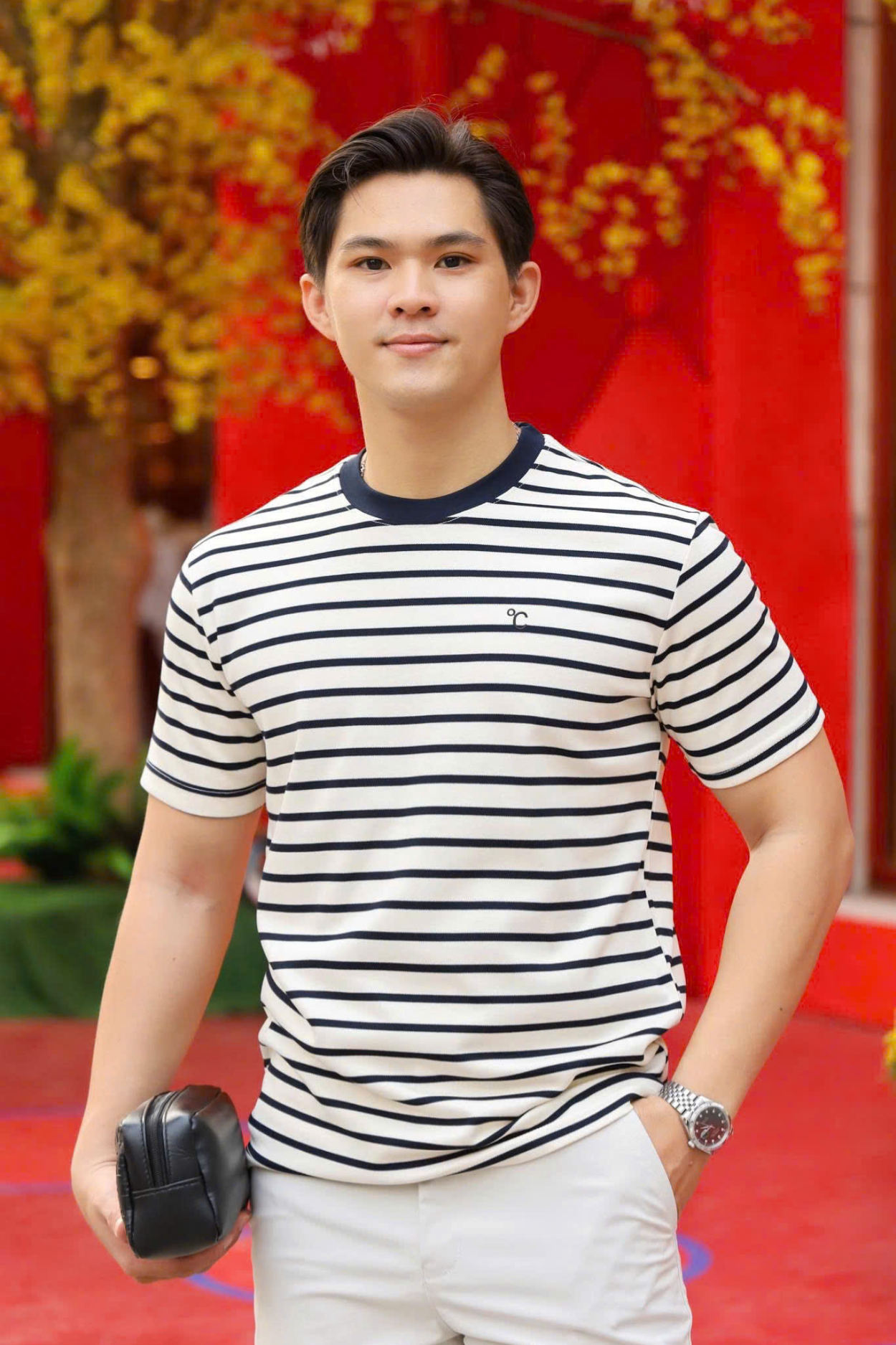 ÁO THUN CỔ TRÒN SỌC NGANG - P004145