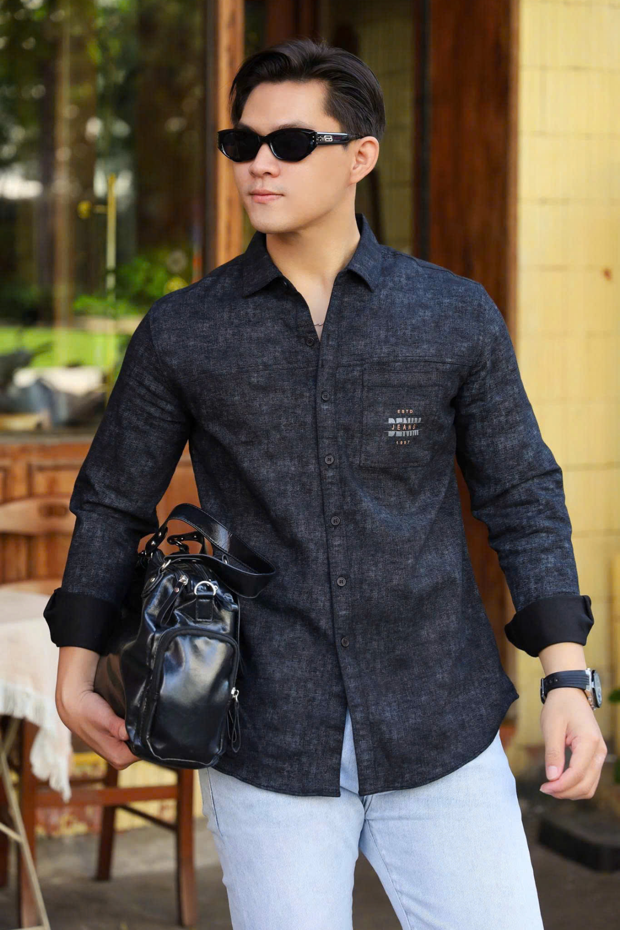 ÁO SƠ MI NAM TAY DÀI HỌA TIẾT - T003561