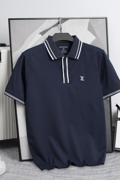 ÁO THUN POLO LOGO Z XANH ĐEN - VH003898