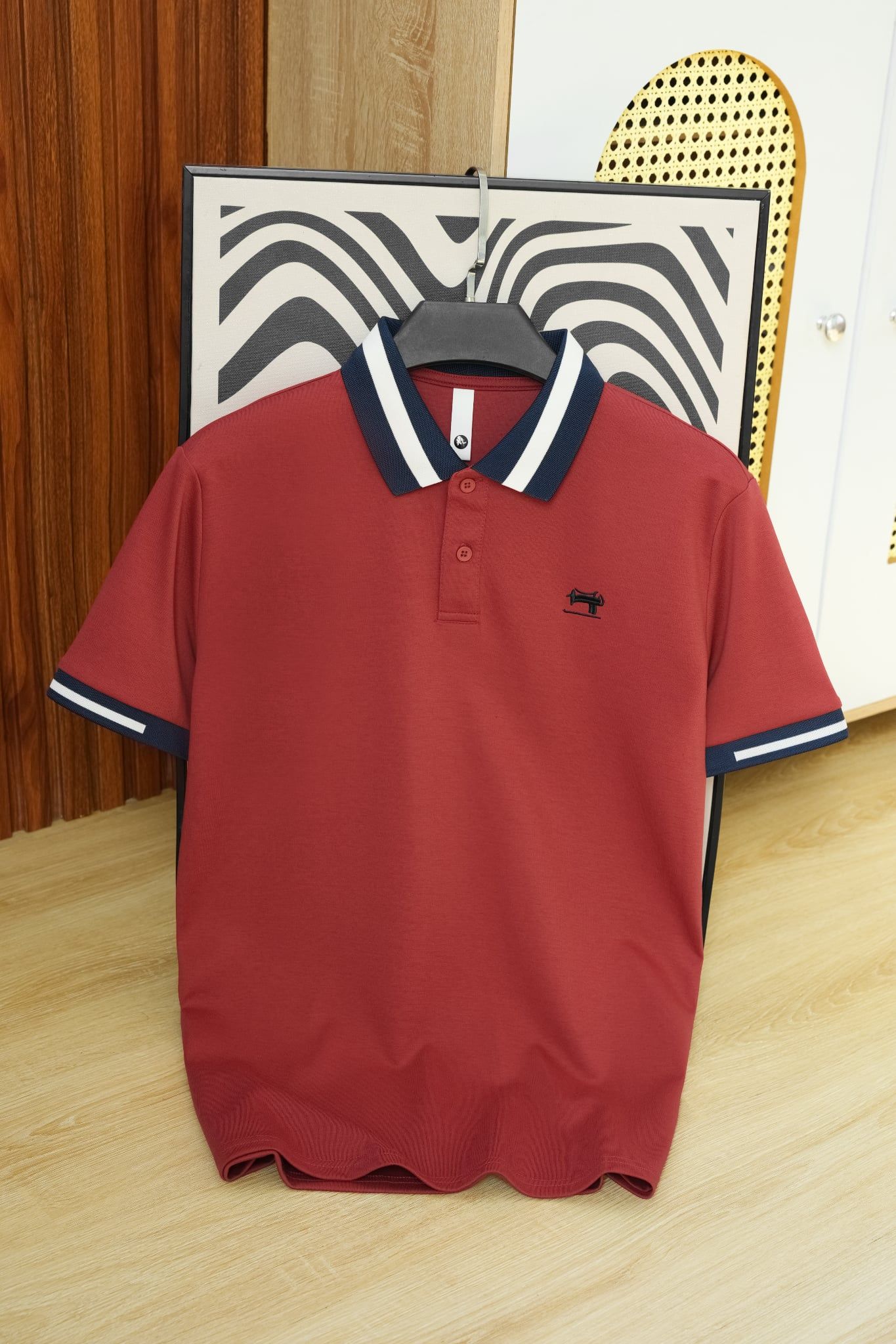 ÁO THUN POLO VIỀN ĐỎ- P004275