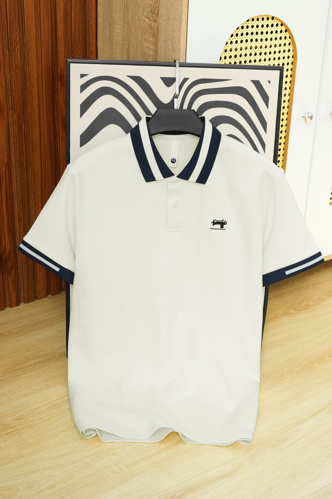 ÁO THUN POLO VIỀN TRẮNG - P004275